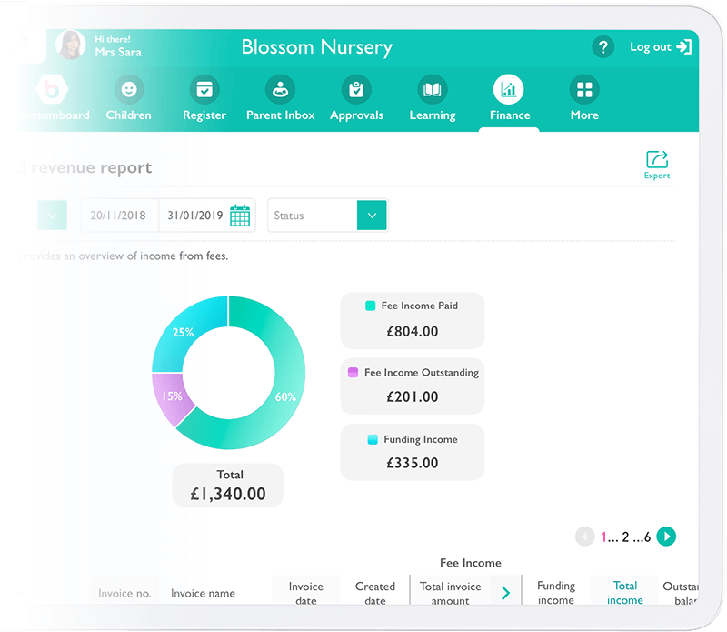 Nursery Invoicing Software : Revenue Reports
