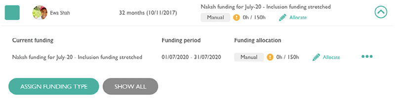 Assign Funding Type