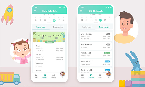 Parent app child schedule