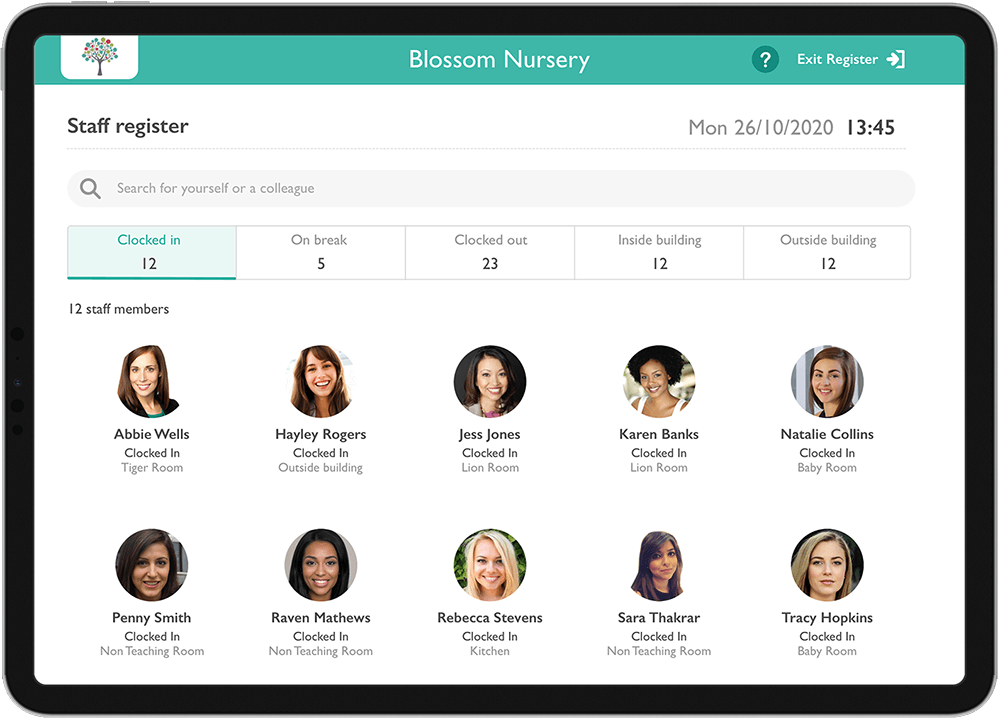 Blossom software: Staff management