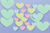 Coloured hearts collage
