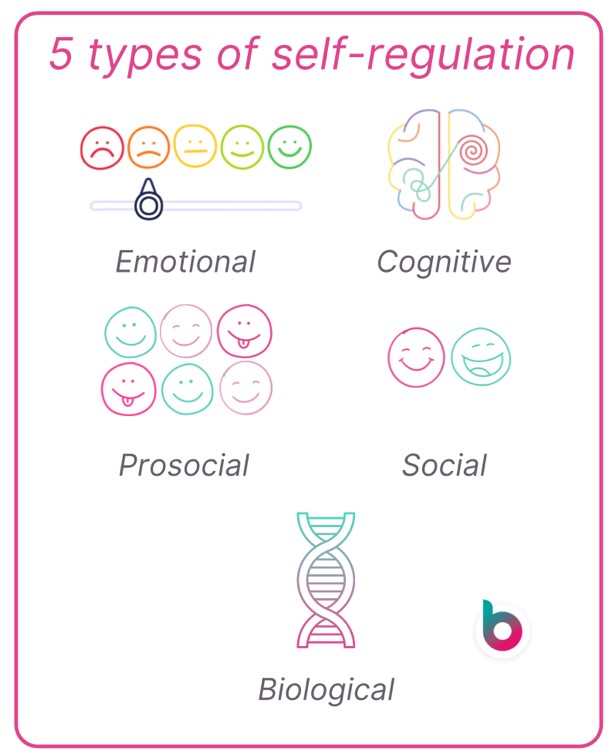 5 types of self-regulation - Emotional, Cognitive, Prosocial, Social and Biological