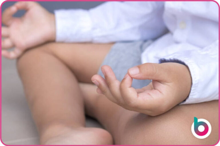 Child meditating