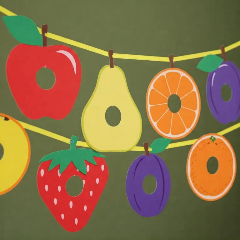 Hungry caterpillar image - Fruit paper chain