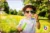 a child blowing bubbles