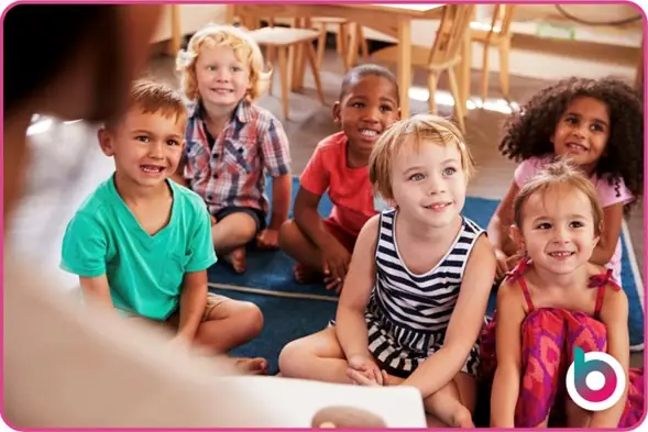 Children listening to a story