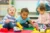 Babies and toddlers playing with blocks