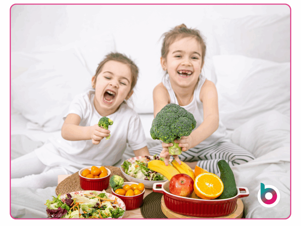 Young children having options for healthy eating