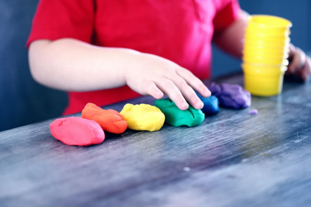 Funky fingers image - playdough