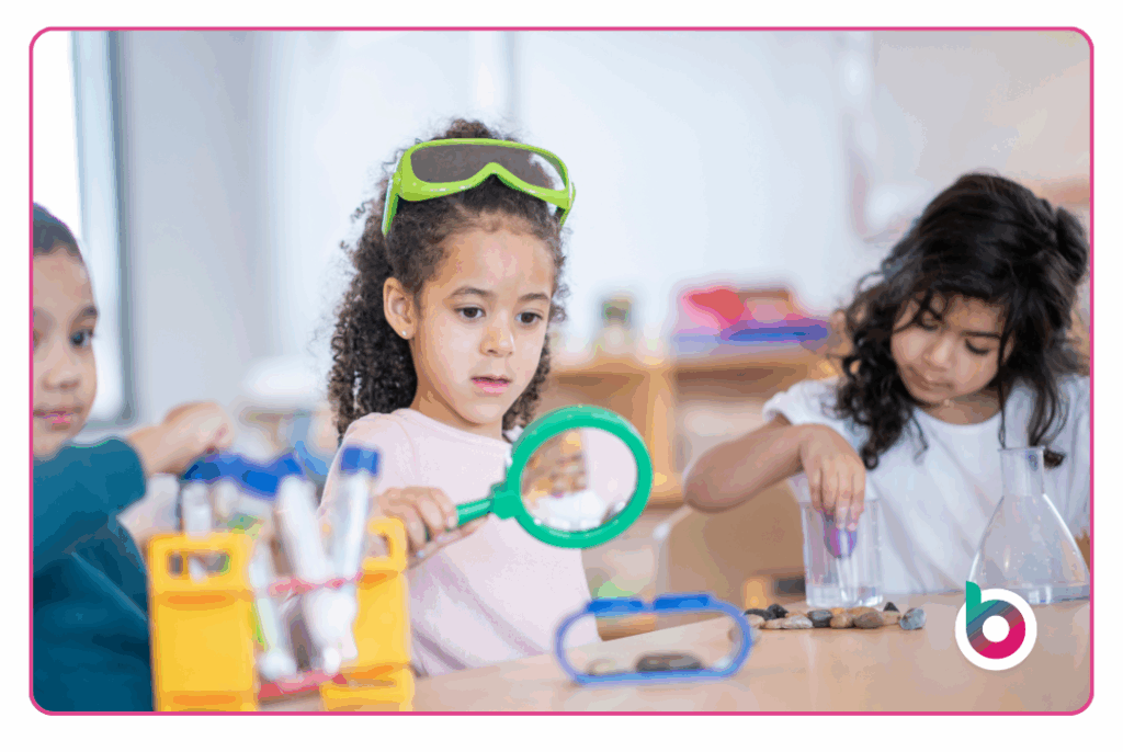 A group of children playing with objects AI-generated content may be incorrect.